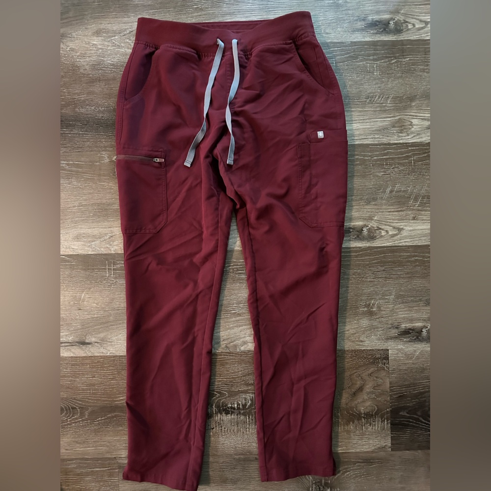 Women's Burgundy Drawstring Jogger Pants